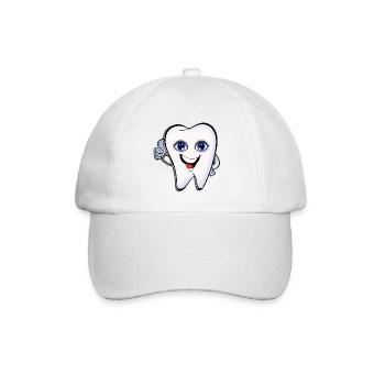 Dentist tooth - Baseball Cap - white/white - Front