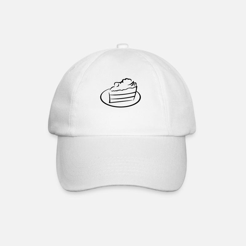Kuchenstück - Baseballkappe - Weiß/Weiß