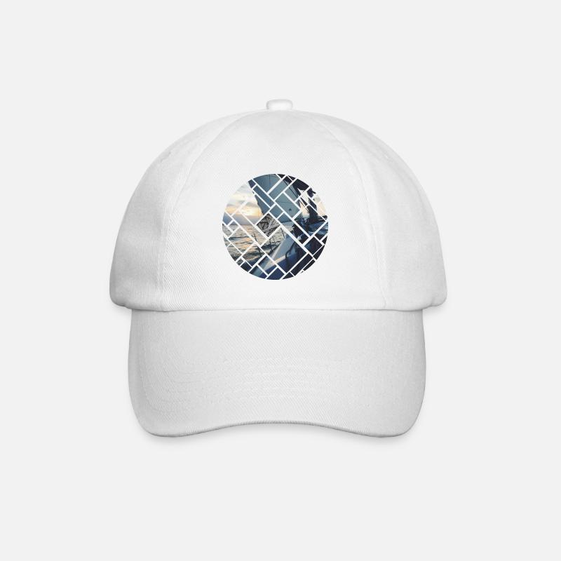 Ocean Sailing Graphic Design - Baseball Cap - white/white