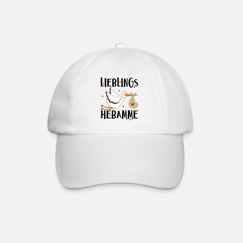 Lieblings Hebamme Hebammen Geburtshelfer Geschenke - Baseballkappe - Weiß/Weiß