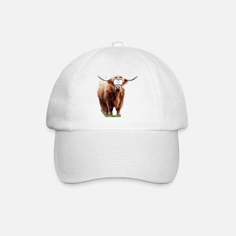 Dessin animé, buffle - Casquette classique - blanc/blanc