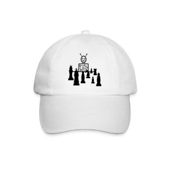 schach computer - Baseballkappe - Weiß/Weiß - Vorne