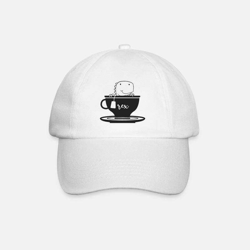 Dino Dinosaurier Süß Niedlich Tee T-Rex Rex Tasse - Baseballkappe - Weiß/Weiß