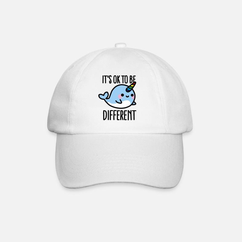It's ok to be different - Baseballkappe - Weiß/Weiß