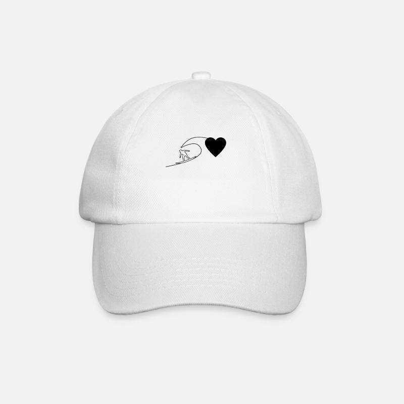 J’adore surfer, surfer style, surfer, surfer - Casquette classique - blanc/blanc