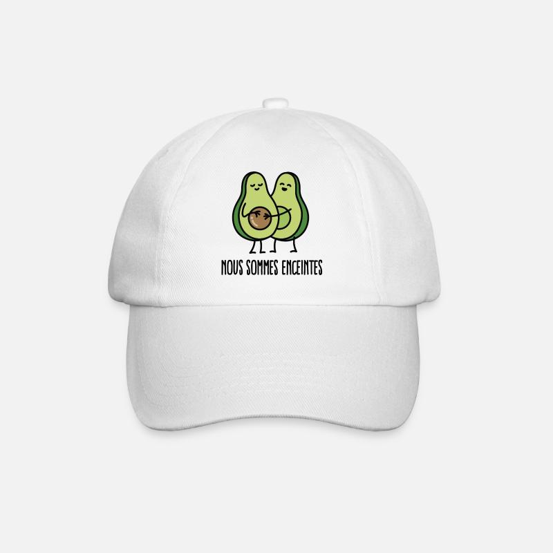 Nous sommes enceintes (avocat) - Casquette classique - blanc/blanc