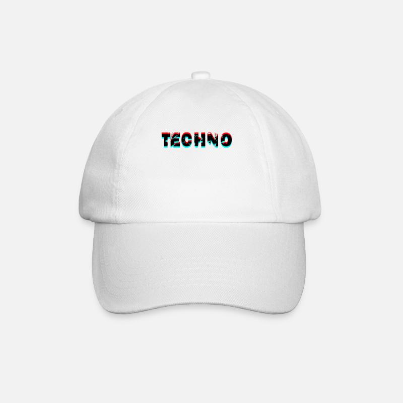 techno music design - Casquette classique - blanc/blanc