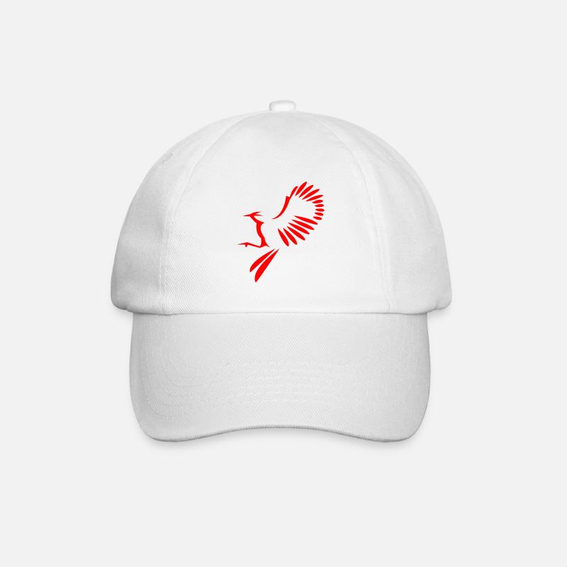 Vogel Abbildung - Baseballkappe - Weiß/Weiß