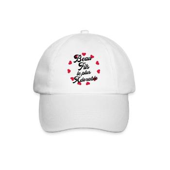 Beau Fils - Beau-Fils - Famille - Mariage - Tshirt - Baseball Cap - white/white - Front