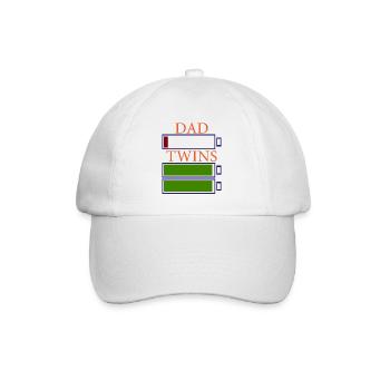 Papa jumeaux papa père cadeau de fête des pères - Casquette classique - blanc/blanc - Devant