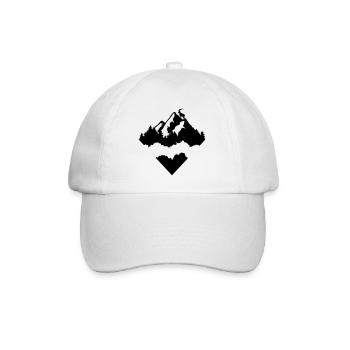 Mountains, Forest and Ibex Triangle - Baseball Cap - white/white - Front