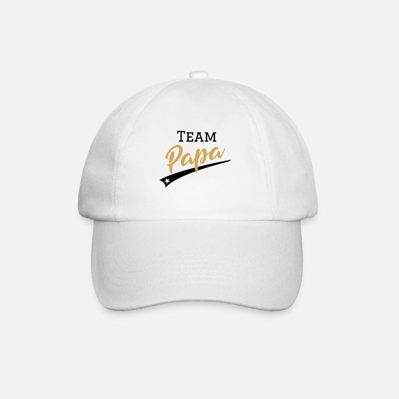 Team Papa - Baseballkappe - Weiß/Weiß