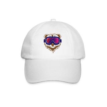 Ski Skiing Skier Baer Gift - Baseball Cap - white/white - Front