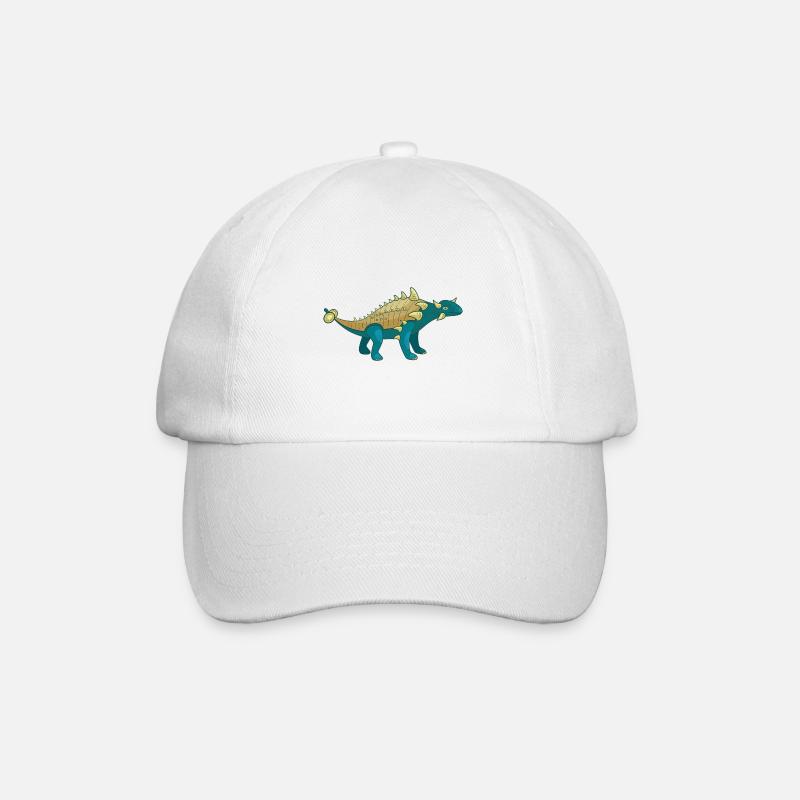 Dinosaurier Ankylosaurus - Baseballkappe - Weiß/Weiß