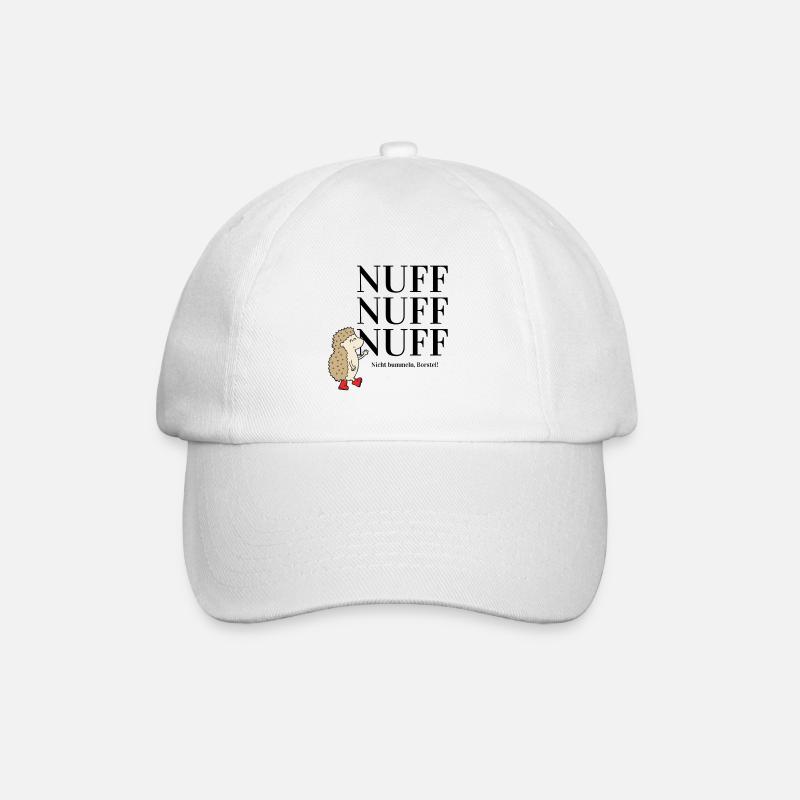 Nuff nuff nuff - Nicht bummeln Borstel! - schwarz - Baseballkappe - Weiß/Weiß