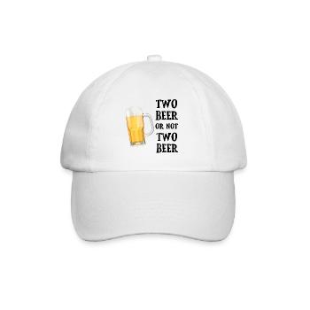 Bière - Deux bières ou pas deux bières - Casquette classique - blanc/blanc - Devant