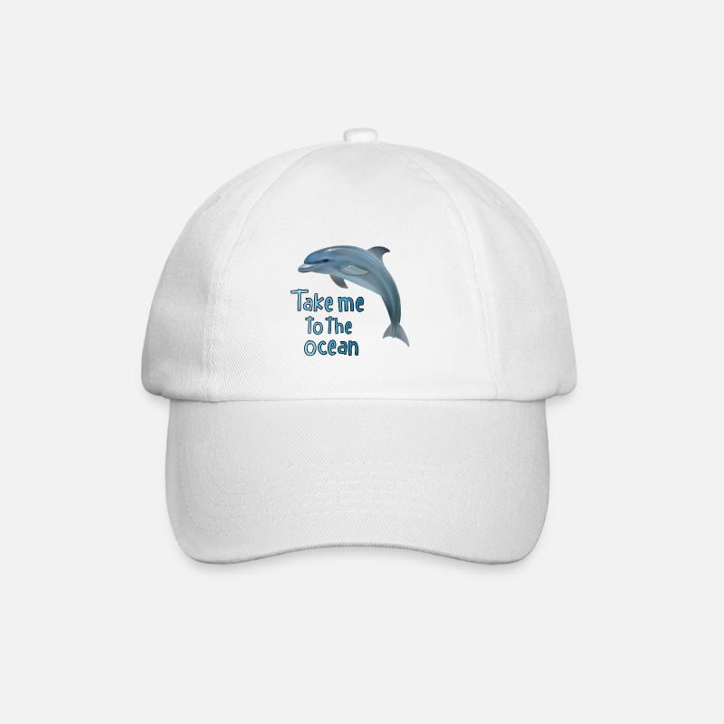 Delfin - Bring mich zum Meer - Baseballkappe - Weiß/Weiß