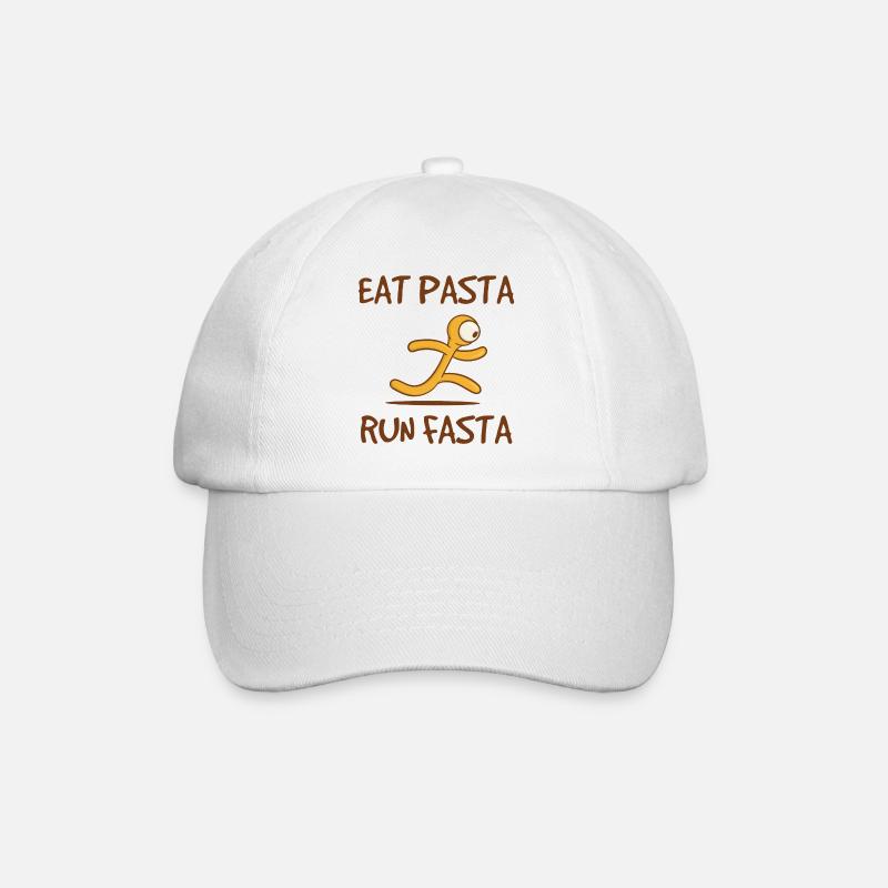 Spaghetti Pasta Asciutta Nudeln Lustig Sprüche - Baseballkappe - Weiß/Weiß