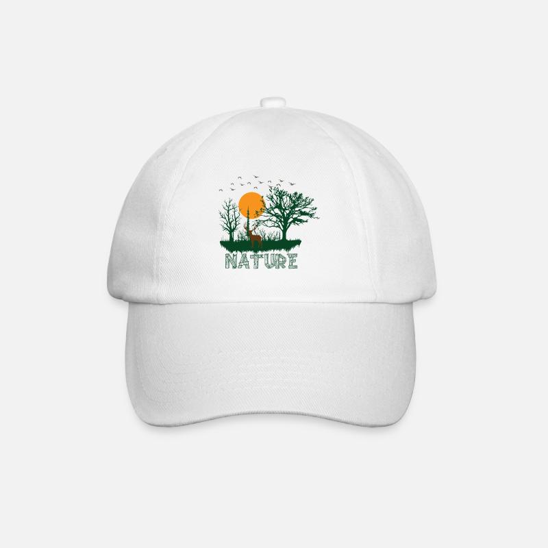 nature - Baseball Cap - white/white