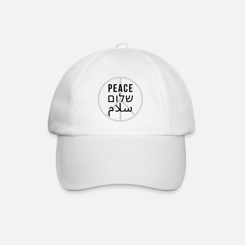 Peace. Shalom. Salam - Baseballkappe - Weiß/Weiß