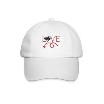 Amour Saint Valentin cadeau Saint Valentin - Casquette classique - blanc/blanc - Devant