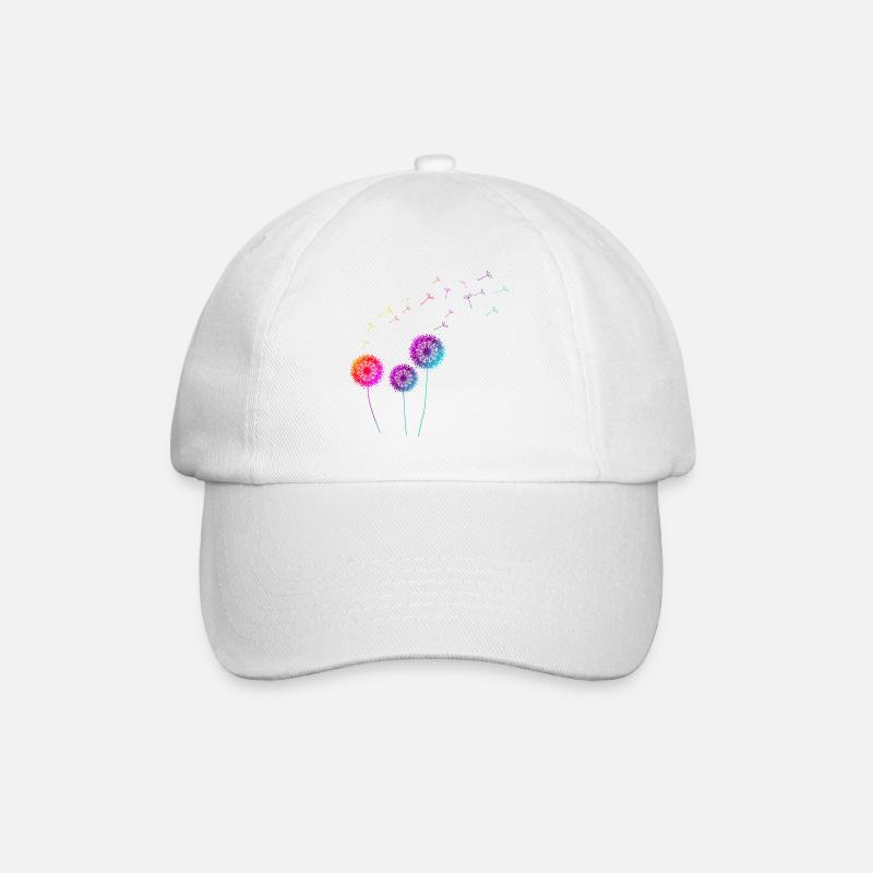 Pusteblumen Geschenkidee - Baseballkappe - Weiß/Weiß