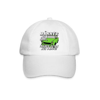 Männer aus Stahl, Auto aus Pappe ,  601 - Baseballkappe - Weiß/Weiß - Vorne