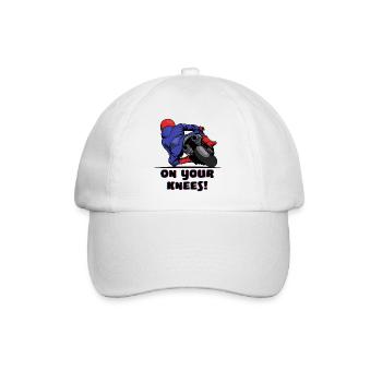 Motorbike racer motorcycles biker statement - Baseball Cap - white/white - Front