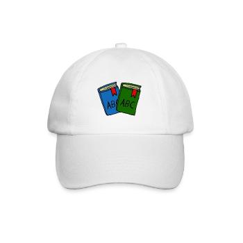 Schulbücher, Erste Klasse, Kinder - Baseballkappe - Weiß/Weiß - Vorne