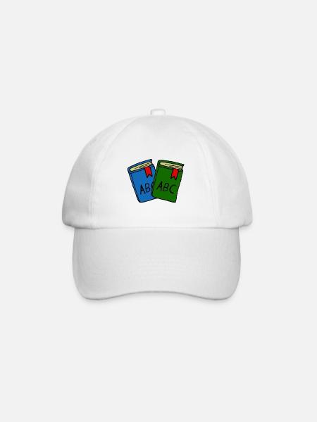 Schulbücher, Erste Klasse, Kinder - Baseballkappe - Weiß/Weiß
