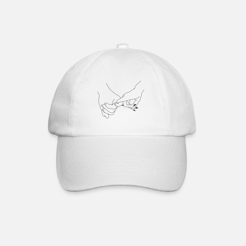 Hand in hand - love - hands - Baseball Cap - white/white