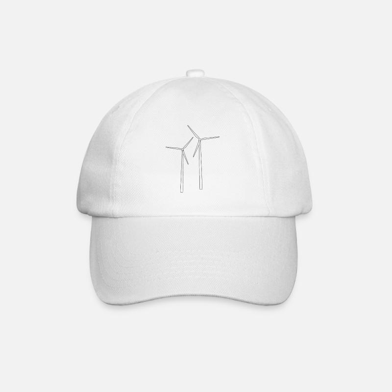 Windrad - Baseballkappe - Weiß/Weiß