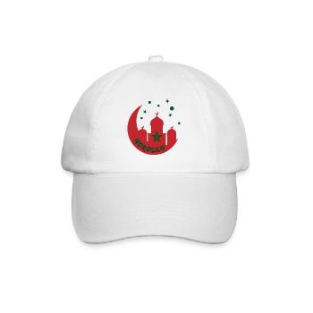 Conception de la mosquée du Maroc - Casquette classique - blanc/blanc - Devant