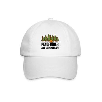 Pfadfinder Sprüche | Abzeichen Lagerfeuer Geschenk - Baseballkappe - Weiß/Weiß - Vorne