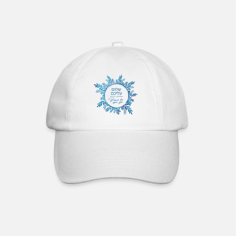 Design Shalom alecheim Blau - Baseballkappe - Weiß/Weiß