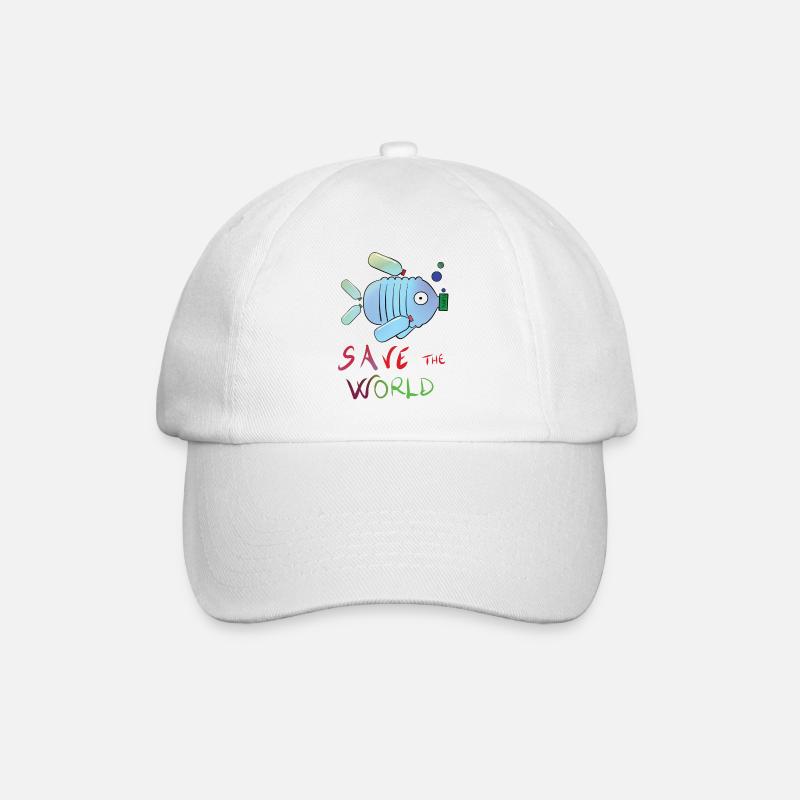 Rette die Welt - Baseballkappe - Weiß/Weiß