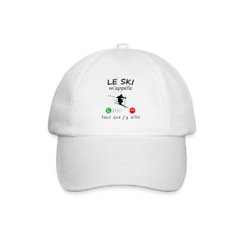 le ski m'appelle de la collection "appel" - Casquette classique - blanc/blanc - Devant