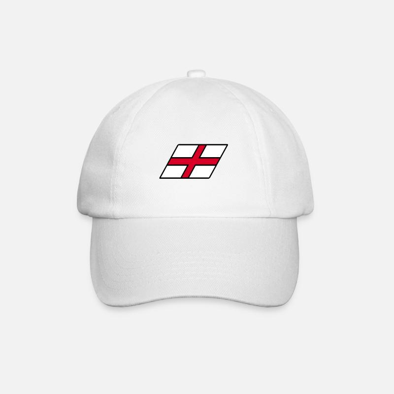 English flag - Baseball Cap - white/white
