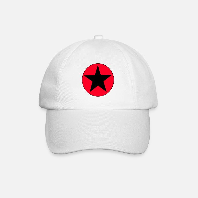 Stern rot - Baseballkappe - Weiß/Weiß