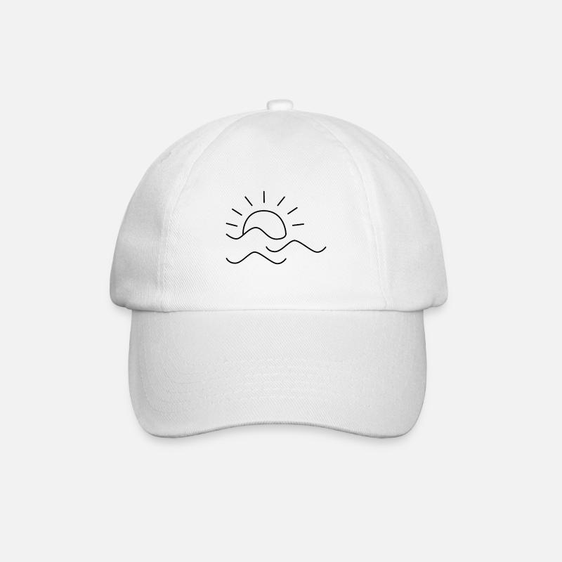 Sonne - Baseballkappe - Weiß/Weiß