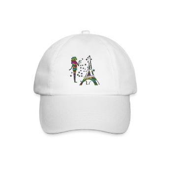 Paris en couleur - Casquette classique - blanc/blanc - Devant