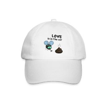 Fly Poop Love est dans l'air - Casquette classique - blanc/blanc - Devant