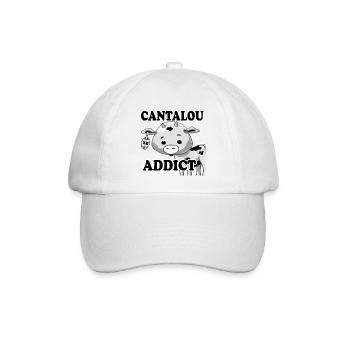Cantalou-Süchtiger - Cantalou und stolz darauf - Baseballkappe - Weiß/Weiß - Vorne