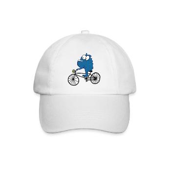 Monster with bike - Baseball Cap - white/white - Front