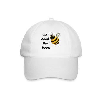 Bees - We need the bees - Baseball Cap - white/white - Front