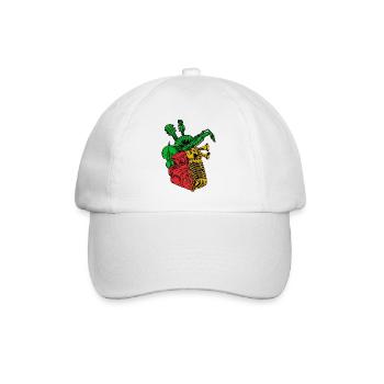 Reggae Reggae Music Reggaeton Jamaica Jam Music - Casquette classique - blanc/blanc - Devant