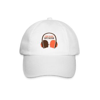 Love Music hate Racism Anti Rassismus Toleranz - Baseballkappe - Weiß/Weiß - Vorne