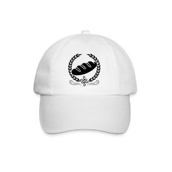 bread icon symbol wreath - Baseball Cap - white/white - Front