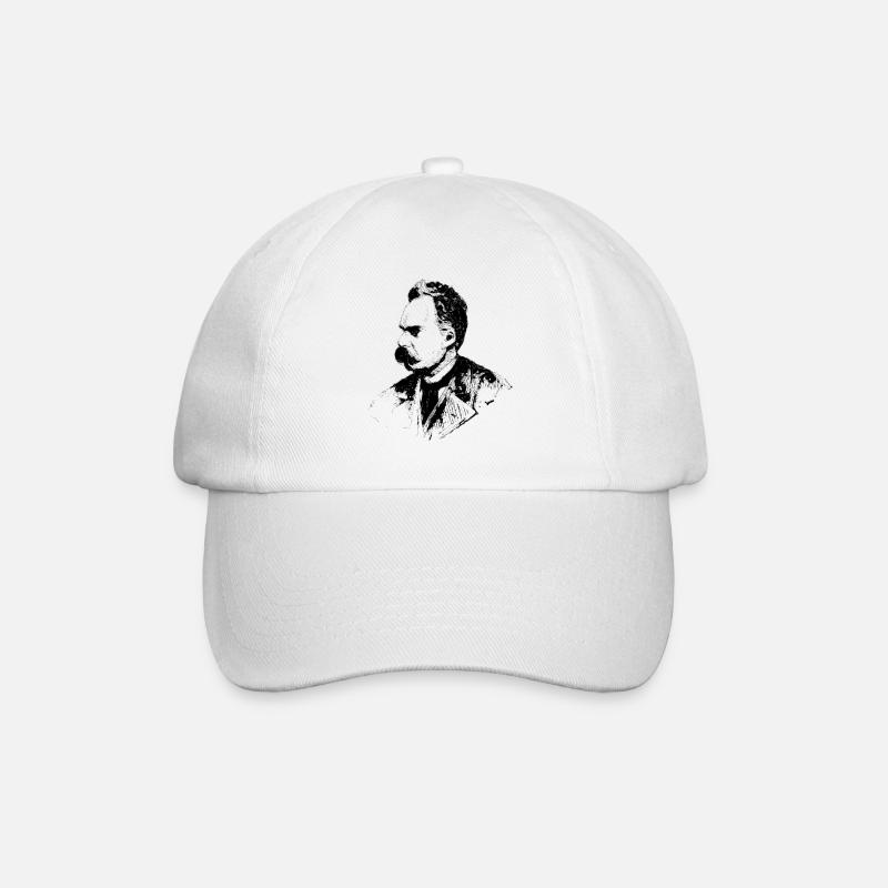 Friedrich Nietzsche - Baseballkappe - Weiß/Weiß