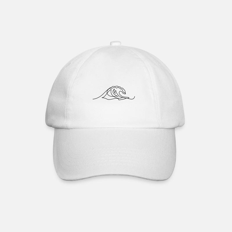 Welle - Baseballkappe - Weiß/Weiß